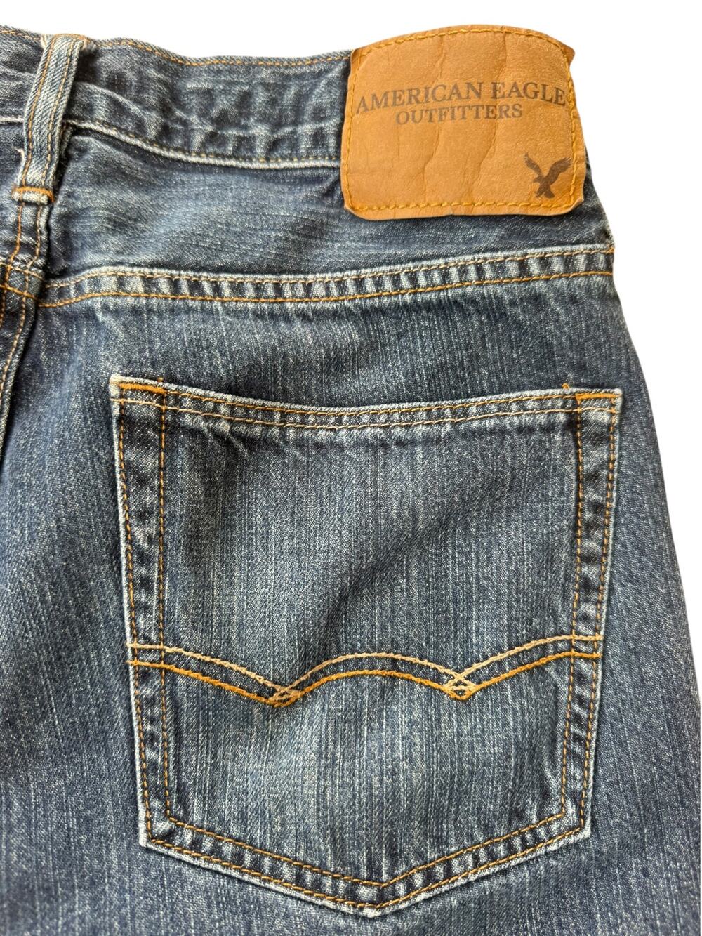 American Eagle Men’s Original Bootcut Jeans 29x32 Distressed Denim